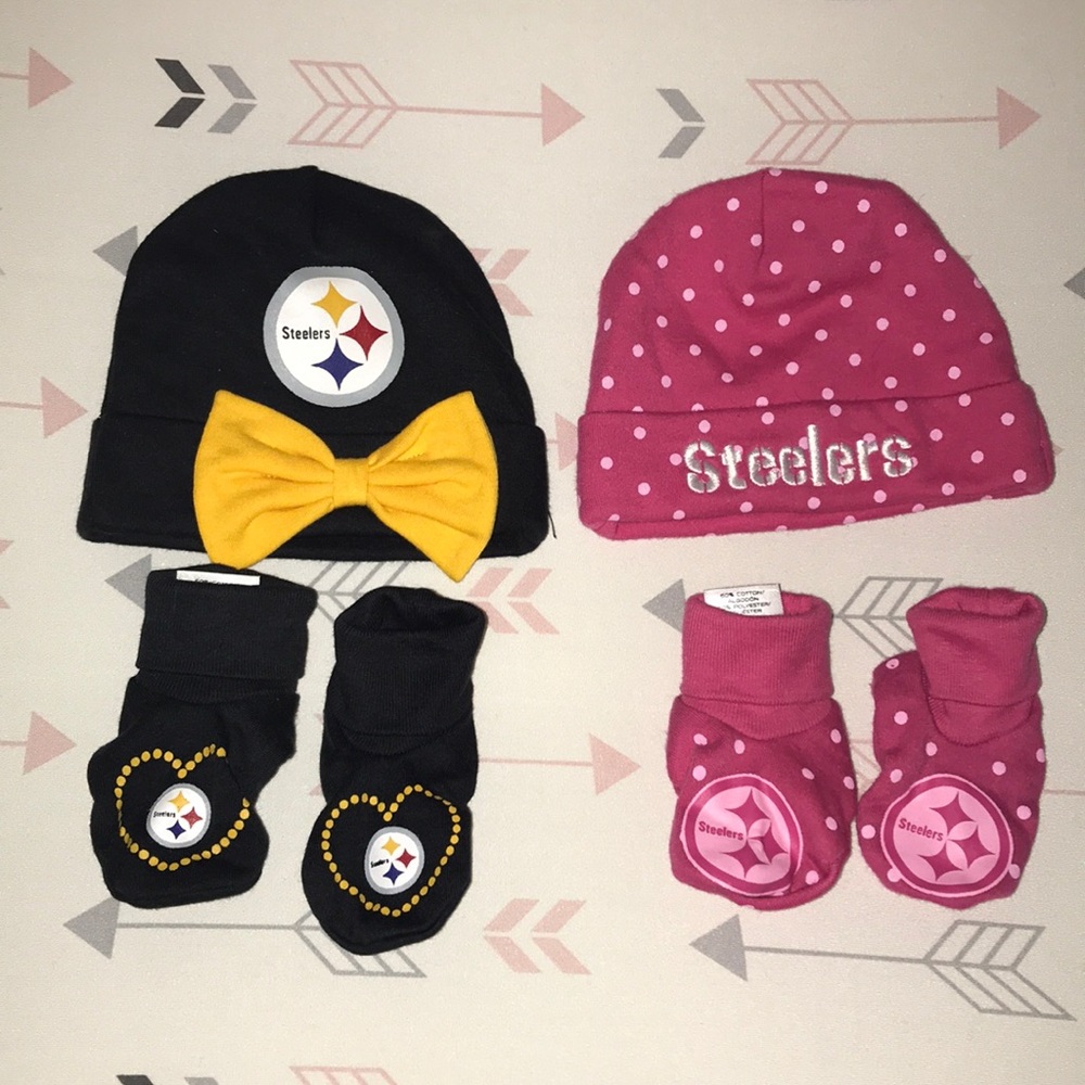Steelers Baby Girl Hats & Socks